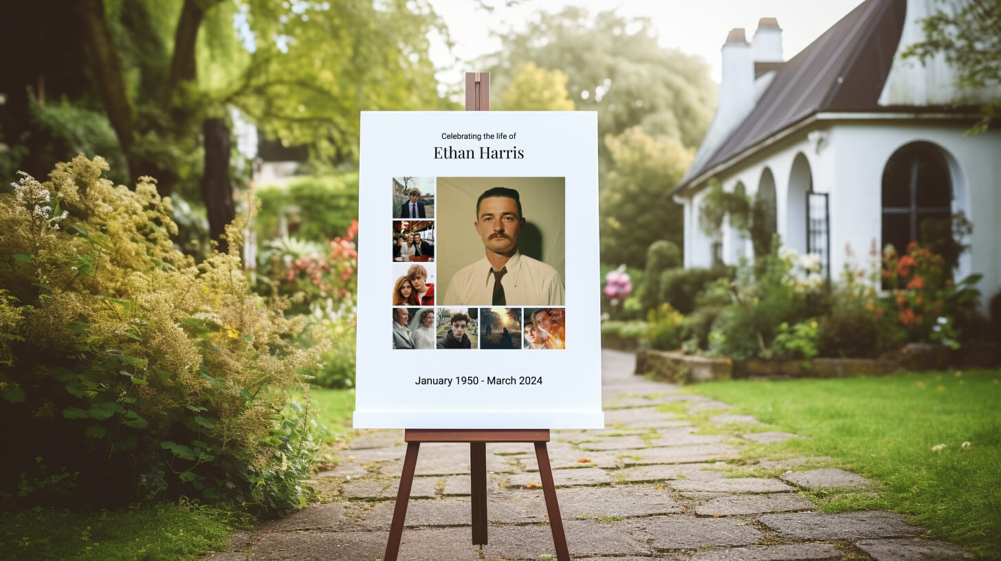 Funeral Welcome sign Example